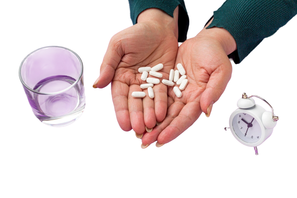 handd with medicine